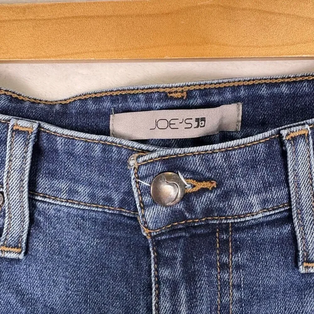 Joe's Jeans High Rise‎ Distressed Knee Straight Leg Jeans Size 27